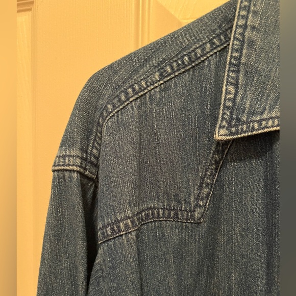 Faded glory vintage denim snap button long sleeve - Picture 4 of 8